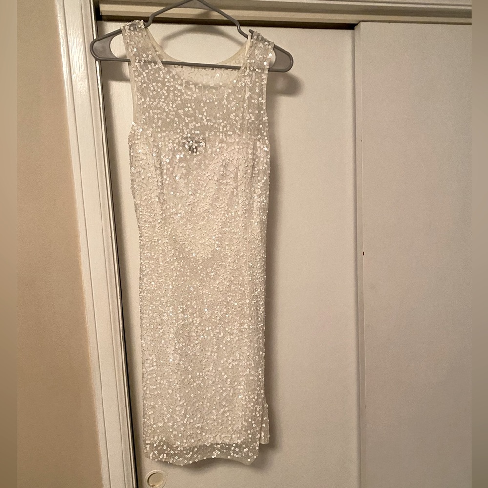 White Sequin Dress